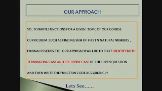 RECURSION USING PYTHON PART II FOR CBSE CLASS XII COMPUTER SCIENE