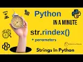 str rindex sub start end - Find Last Index of Substring in Python Strings or Raise Error