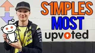 CS GO - S1MPLES TOP 20 MOST UPVOTED REDDIT PLAYS SMART PLAYS CRAZY CLUTCHES