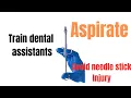 Using self aspirating syringe in dentistry