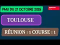 LE QUINTÉ+ DU 21 OCTOBRE 2026 À TOULOUSE.