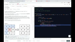 leetcode 733 Flood Fill - traversal in recursion format