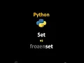 Python set and frozenset