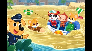 Emergency Safety: How to Survive a Flood 🌊 & CPR Lessons | Sheriff Labrador | BabyBus Game