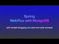 Spring WebFlux With MongoDB Reactive Spring Spring 5