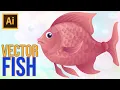 Adobe Illustrator Tutorial How to Draw Fish Vector Part 2
