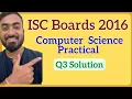 ISC Class 12 Computer Science Boards Practical 2016 Question 3 Solution - Vowels in Words