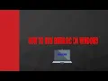 How to run gwbasic on windows