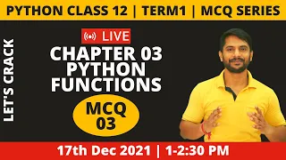 Python Class 12 Chapter 3 Important MCQ s Python Functions