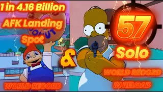 57 KILLS Solo Reload World Record & The 1 in 4 billion AFK Landing Spot! In Fortnite History