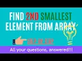 Find 2nd smallest element in an array Coding Interview Preparation Freshers