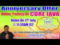 CORE JAVA Online Training by Mr Nagoor Babu Demo on 17th July 2017 11 30AM IST