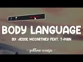 Body Language - Jesse McCartney (Feat. T Pain) (Lyrics) 🎵