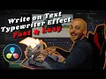 Write On Typewriter Text Effect Super Easy - Davinci Resolve