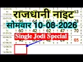 Rajdhani Night 2026 Monday Super Strong Single Jodi Solution