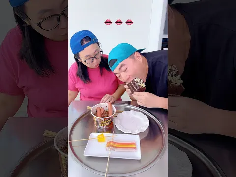 Random bites challenge!🤣🤣 #funny #chocolatecake by Ethan Funny Family