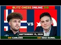 Download Lagu Magnus Carlsen vs GM Ediz Gürel | Blitz Chess 3+0 | ChessCom | September 19, 2025