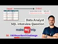 SQL Data Analysis Interview Question 100 SQL Challenge SQL Tutorials Self Join Advanced