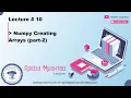 Numpy Creating Arrays part-2