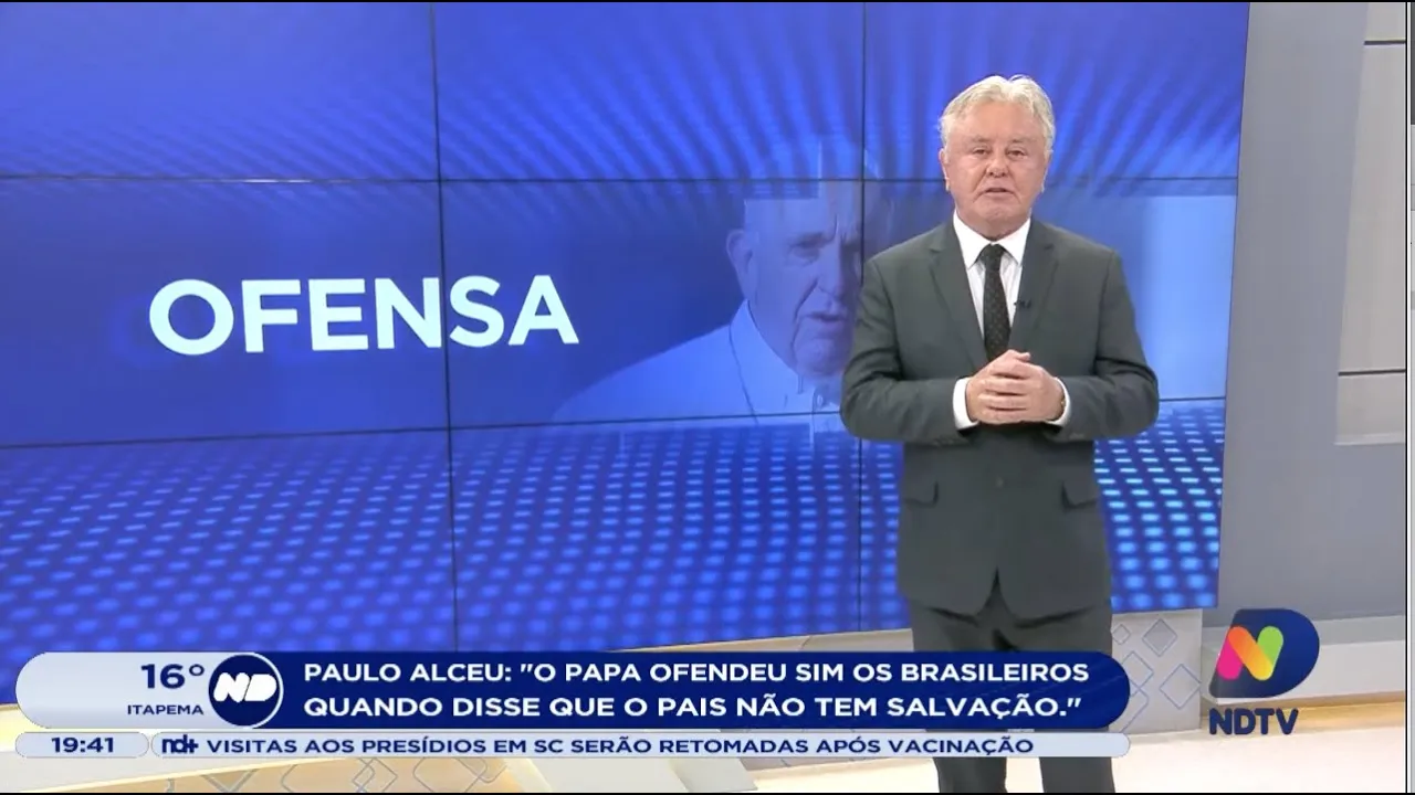Paulo Alceu: “O Papa ofendeu sim os brasileiros quando disse que o país não tem salvação”