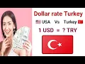 USA Dollar to Turkey lira Dollar to Turkish lira 100 dollar rate in Turkey lira usd to try