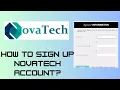 How to Sign Up Novatech Account Register on Novatech Online
