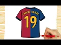 How To Draw a LAMINE YAMAL SHIRT I Easy