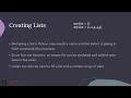 Intro to Python Workshop Week 6