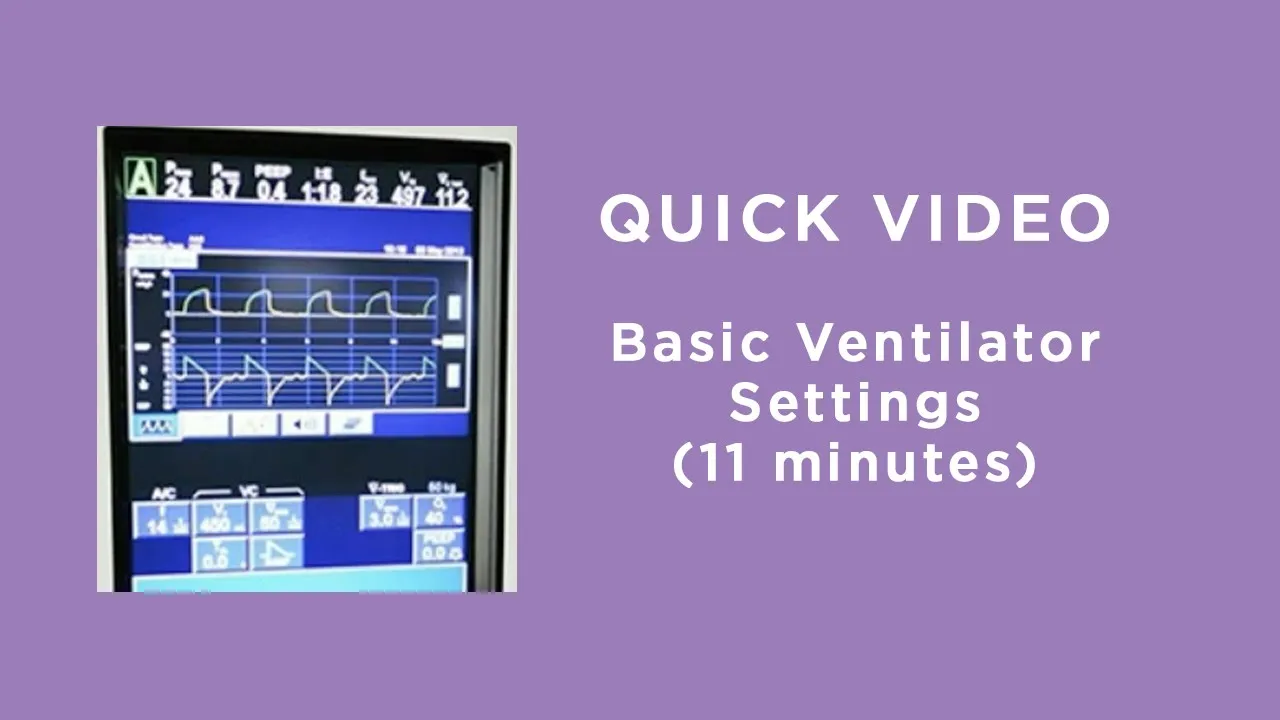 Basic Ventilator Settings