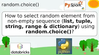 105 Select Random element from list tuple string using random choice PART105