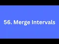 56 Merge Intervals LeetCode Using Python