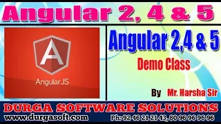 Angular tutorial Angular 2 4 5 Demo by Harsha Sir