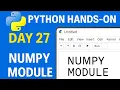 Numpy Module In Python In Telugu - Day 27