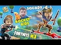 FORTNITE FGTEEV Down with the Pew SQUAD Funny Moments Traps Rocket Ride Battle Royal Dances