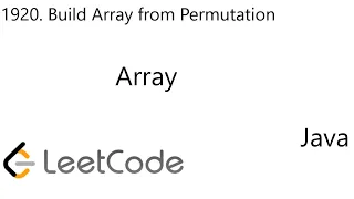 LeetCode 1920 Build Array from Permutation Array Java