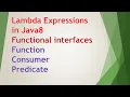 17 Functional Interfaces - Lambda Expressions in Java8