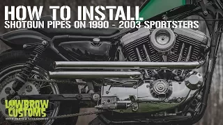 Lowbrow Customs Shotgun Pipes How To Install 1990 - 2003 Sportsters