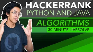 Hackerrank Java and Python Algorithms - 30-minute 7-question live-solve