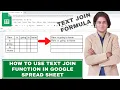 How to use text join function in google spread sheet