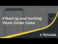 Texada Web - Filtering Sorting Work Order Data