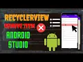 How to remove delete an item from recyclerView list Android Studio Kotlin Learn Android