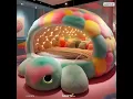 lux 1879 Creative Turtle Bed for Kids Soft Fur Cozy Sleep