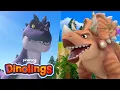 BOOM Scary Dinosaurs Attack Carnotaurus vs Triceratops Dinolings