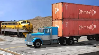 Trains vs Trucks - BeamNG.Drive #3 