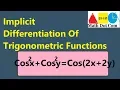 Implicit Differentiation of Trigonometric Functions Math Dot Com