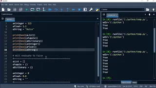 Python 33 True and False value testing using the bool function