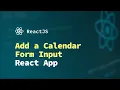 How to Add a Date and Date Range Picker Input in React with PrimeReact ReactJS PrimeReact