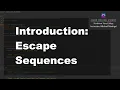 Java 1 Online 1 09 Introduction Escape Sequences