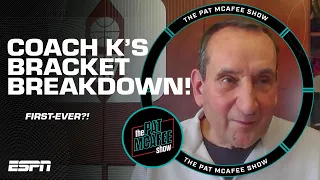 Coach K s FIRST-EVER public March Madness bracket breakdown The Pat McAfee Show