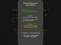 count Method - List Methods Python